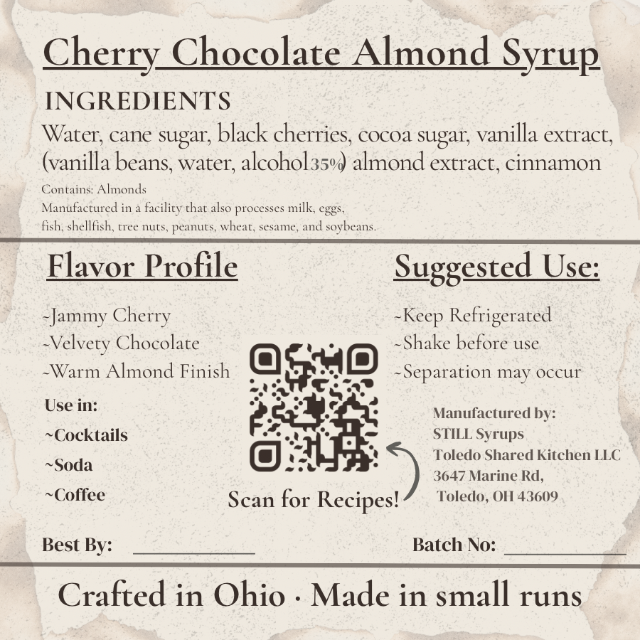 STILL Cherry Noir Syrup (8 oz)