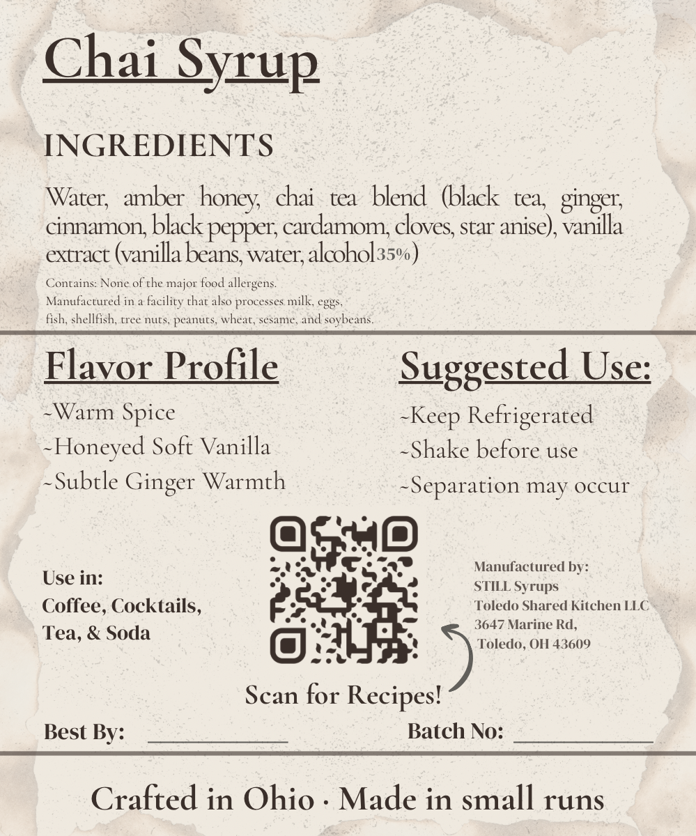STILL Chai Syrup (16 oz)