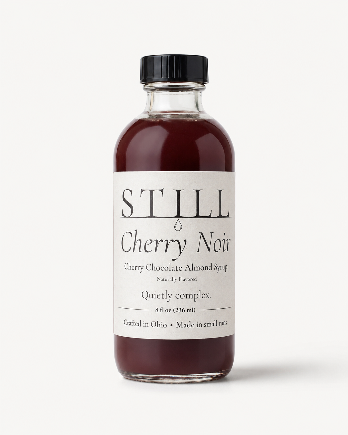STILL Cherry Noir cherry chocolate almond syrup 8 oz bottle